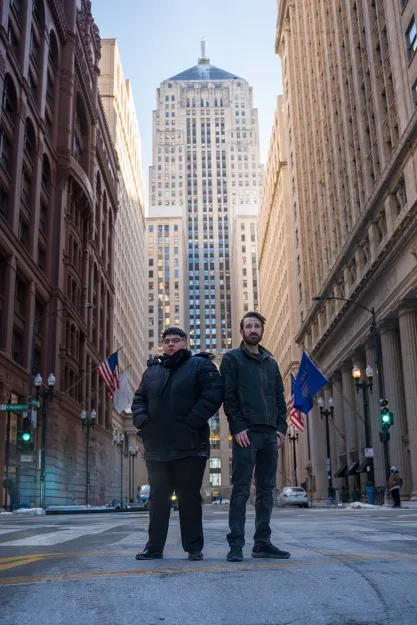 ICE App creators Kae Rosado (left) and Mark Hodges (right) in Chicago.